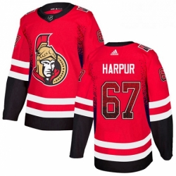 Mens Adidas Ottawa Senators 67 Ben Harpur Authentic Red Drift Fashion NHL Jersey 