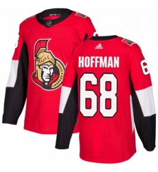 Mens Adidas Ottawa Senators 68 Mike Hoffman Authentic Red Home NHL Jersey 