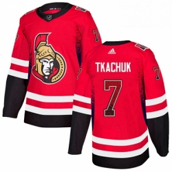Mens Adidas Ottawa Senators 7 Brady Tkachuk Authentic Red Drift Fashion NHL Jersey 