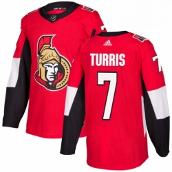 Mens Adidas Ottawa Senators 7 Kyle Turris Authentic Red Home NHL Jersey 