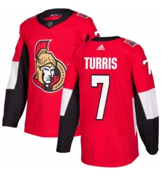 Mens Adidas Ottawa Senators 7 Kyle Turris Premier Red Home NHL Jersey 