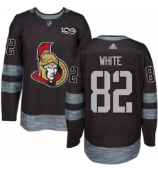 Mens Adidas Ottawa Senators 82 Colin White Authentic Black 1917 2017 100th Anniversary NHL Jersey 