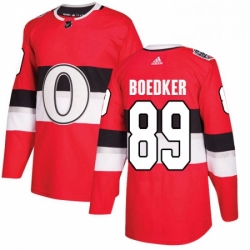 Mens Adidas Ottawa Senators 89 Mikkel Boedker Authentic Red 2017 100 Classic NHL Jersey 