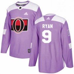 Mens Adidas Ottawa Senators 9 Bobby Ryan Authentic Purple Fights Cancer Practice NHL Jersey 