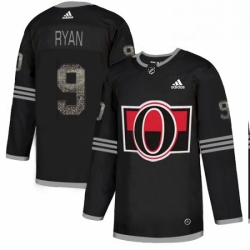 Men's Adidas Ottawa Senators #9 Bobby Ryan Black 1 Authentic Classic Stitched NHL Jersey