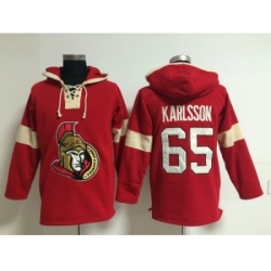 NHL Ottawa Senators #65 Erik Karlsson Red jerseys(Pullover Hoodie)