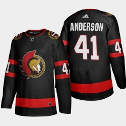 Ottawa Senators 41 Craig Anderson Men Adidas 2020 21 Authentic Player Home Stitched NHL Jersey Black
