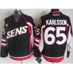 Ottawa Senators 65 Erik Karlsson Black NHL Jerseys