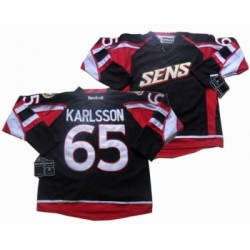 Ottawa Senators #65 Erik Karlsson black jerseys