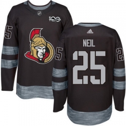 Senators #25 Chris Neil Black 1917 2017 100th Anniversary Stitched NHL Jersey