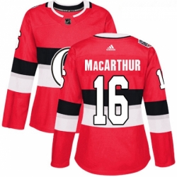 Womens Adidas Ottawa Senators 16 Clarke MacArthur Authentic Red 2017 100 Classic NHL Jersey 
