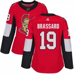 Womens Adidas Ottawa Senators 19 Derick Brassard Authentic Red Home NHL Jersey 