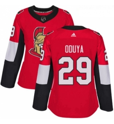 Womens Adidas Ottawa Senators 29 Johnny Oduya Authentic Red Home NHL Jersey 