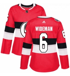 Womens Adidas Ottawa Senators 6 Chris Wideman Authentic Red 2017 100 Classic NHL Jersey 