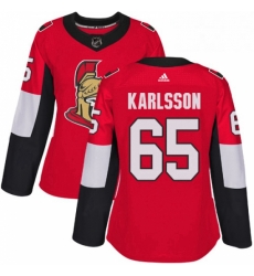 Womens Adidas Ottawa Senators 65 Erik Karlsson Premier Red Home NHL Jersey 