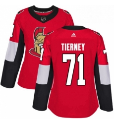 Womens Adidas Ottawa Senators 71 Chris Tierney Premier Red Home NHL Jersey 