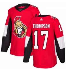 Youth Adidas Ottawa Senators 17 Nate Thompson Premier Red Home NHL Jersey 