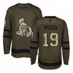 Youth Adidas Ottawa Senators 19 Jason Spezza Authentic Green Salute to Service NHL Jersey 
