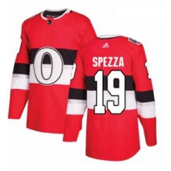 Youth Adidas Ottawa Senators 19 Jason Spezza Authentic Red 2017 100 Classic NHL Jersey 