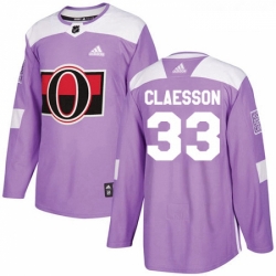 Youth Adidas Ottawa Senators 33 Fredrik Claesson Authentic Purple Fights Cancer Practice NHL Jersey 