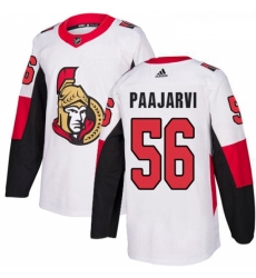 Youth Adidas Ottawa Senators 56 Magnus Paajarvi Authentic White Away NHL Jersey 