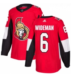 Youth Adidas Ottawa Senators 6 Chris Wideman Authentic Red Home NHL Jersey 