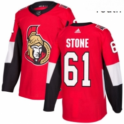 Youth Adidas Ottawa Senators 61 Mark Stone Authentic Red Home NHL Jersey 