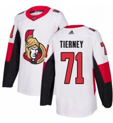 Youth Adidas Ottawa Senators 71 Chris Tierney Authentic White Away NHL Jersey 