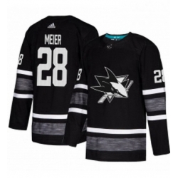 Mens Adidas San Jose Sharks 28 Timo Meier Black 2019 All Star Game Parley Authentic Stitched NHL Jersey 