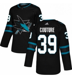 Mens Adidas San Jose Sharks 39 Logan Couture Premier Black Alternate NHL Jersey 