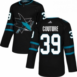 Mens Adidas San Jose Sharks 39 Logan Couture Premier Black Alternate NHL Jersey 