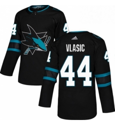 Mens Adidas San Jose Sharks 44 Marc Edouard Vlasic Premier Black Alternate NHL Jersey 