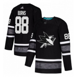 Mens Adidas San Jose Sharks 88 Brent Burns Black 2019 All Star Game Parley Authentic Stitched NHL Jersey 