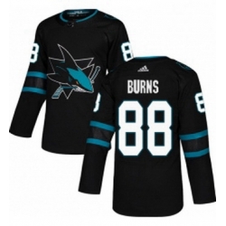 Mens Adidas San Jose Sharks 88 Brent Burns Premier Black Alternate NHL Jersey 