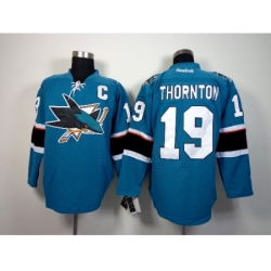 NHL San Jose Sharks #19 Thornton 2015 Winter Classic Blue Jerseys