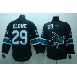 San Jose Sharks 29 Ryane clowe black jerseys