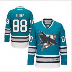 San Jose Sharks #88 Brent Burns Teal 25th Anniversary Stitched NHL Jersey