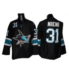 San Jose Sharks Ice Hockey 31 Antti Niemi Black Jerseys