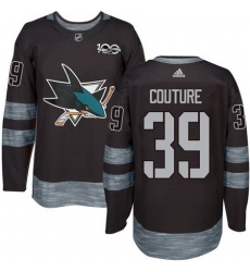 Sharks #39 Logan Couture Black 1917 2017 100th Anniversary Stitched NHL Jersey