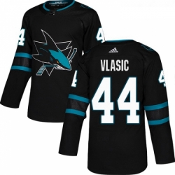 Youth Adidas San Jose Sharks 44 Marc Edouard Vlasic Premier Black Alternate NHL Jersey 