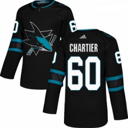 Youth Adidas San Jose Sharks 60 Rourke Chartier Premier Black Alternate NHL Jersey 