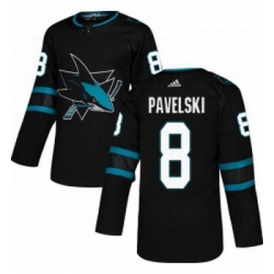Youth Adidas San Jose Sharks 8 Joe Pavelski Premier Black Alternate NHL Jersey 