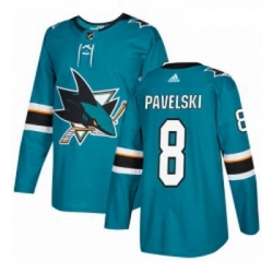 Youth Adidas San Jose Sharks 8 Joe Pavelski Premier Teal Green Home NHL Jersey 