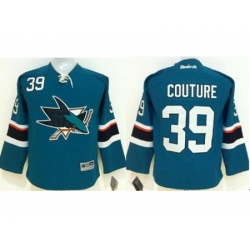 Youth San Jose Sharks #39 Logan Couture Green Stitched NHL Jersey