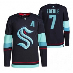 Men Seattle Kraken 7 Jordan Eberle 2021 22 Navy Home Stitched jersey