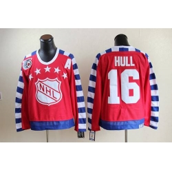 Blues #16 Brett Hull Red All Star CCM Throwback 75TH Stitched NHL Jersey
