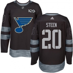 Blues #20 Alexander Steen Black 1917 2017 100th Anniversary Stitched NHL Jersey