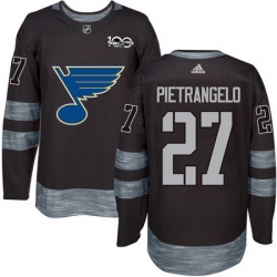 Blues #27 Alex Pietrangelo Black 1917 2017 100th Anniversary Stitched NHL Jersey