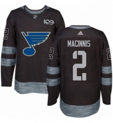 Mens Adidas St Louis Blues 2 Al Macinnis Authentic Black 1917 2017 100th Anniversary NHL Jersey 