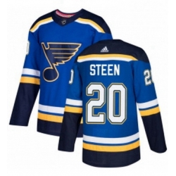 Mens Adidas St Louis Blues 20 Alexander Steen Premier Royal Blue Home NHL Jersey 